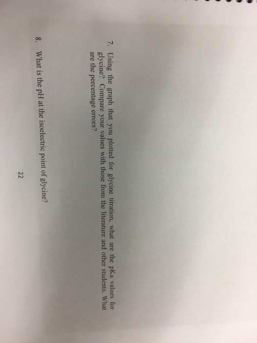 7. Using the graph that you plotted for glycine | Chegg.com