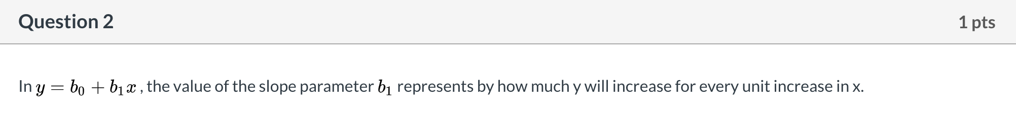 Solved Question 1 1 pts In linear regression, one seeks to | Chegg.com