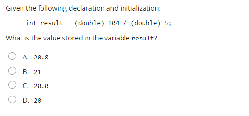 Solved Given the following declaration and initialization: | Chegg.com