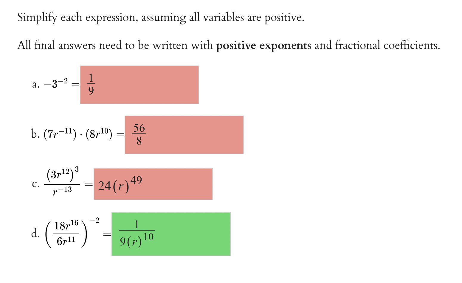 Solved Simplify each expression, assuming all variables are | Chegg.com