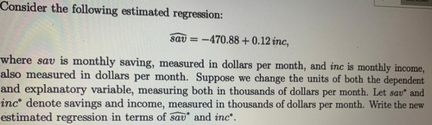 Solved 3 The Following Regression Results Have Obtained Chegg Com