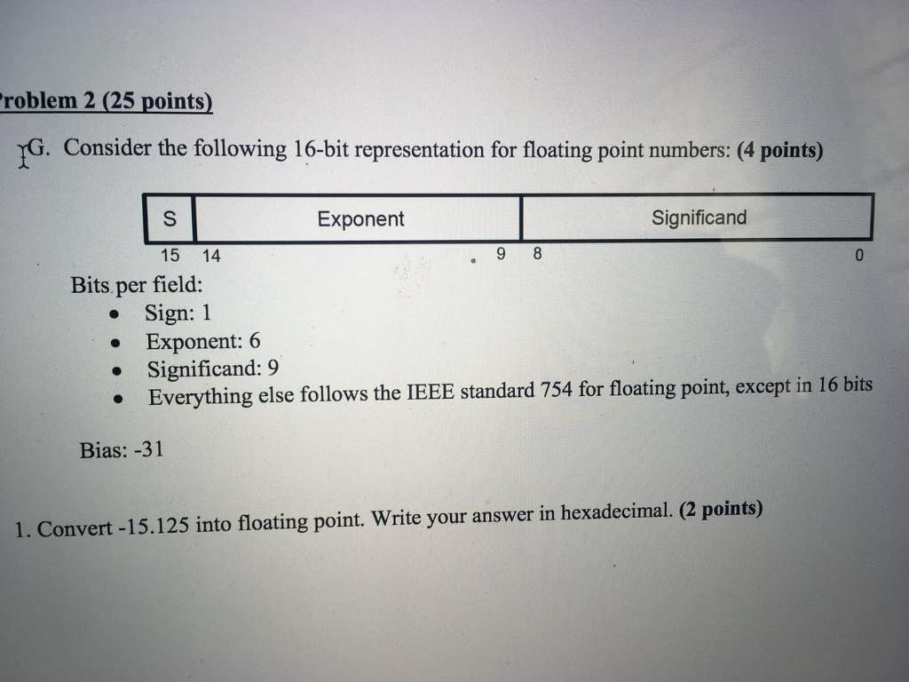Solved roblem 2 (25 points) G. Consider the following 16-bit | Chegg.com