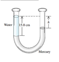 Solved A U-shaped tube open to the air at both ends contains | Chegg.com