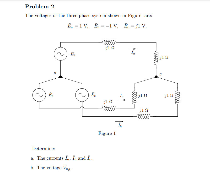 Solved The voltages of the three-phase system shown in | Chegg.com