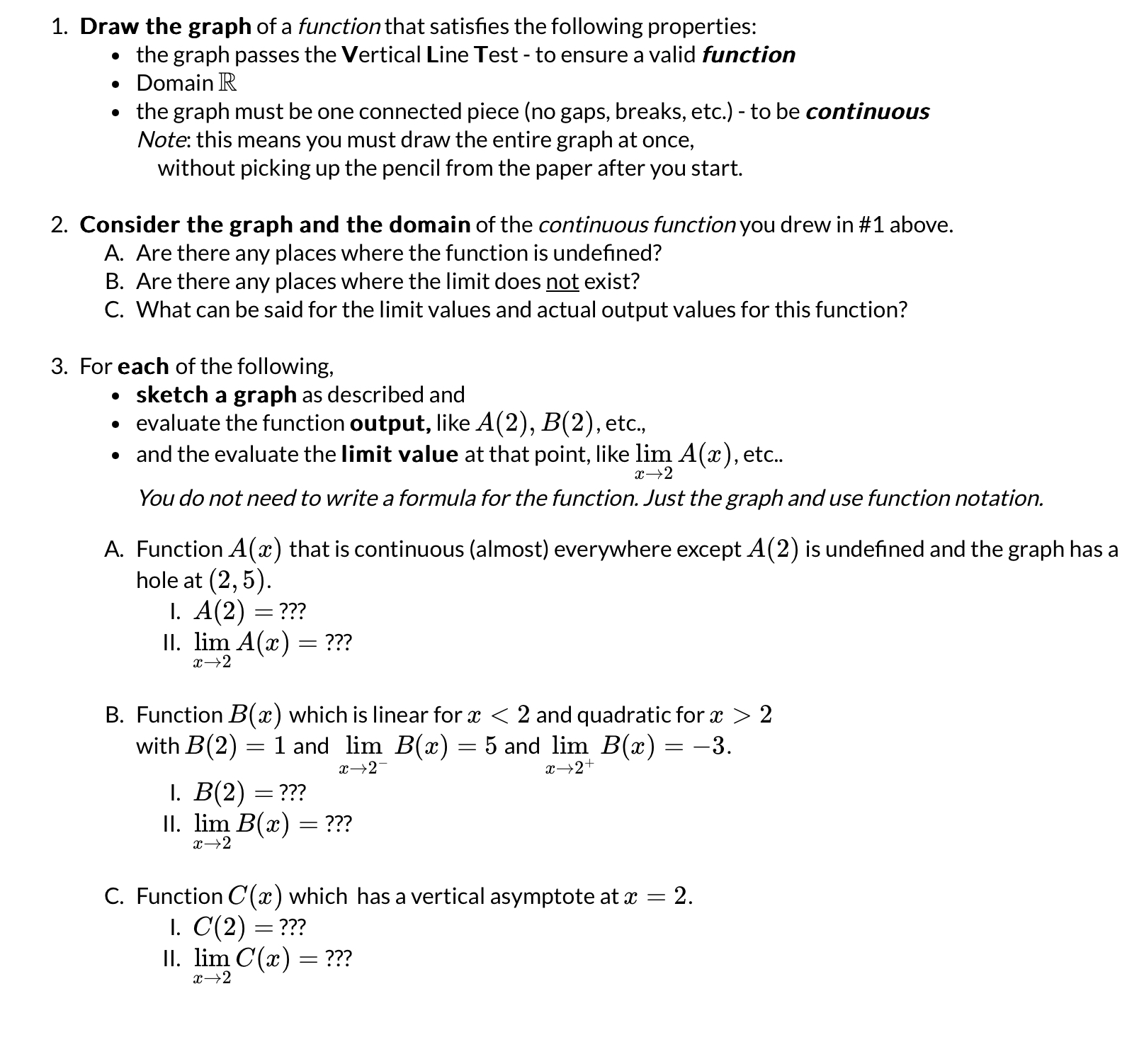 Solved Draw the graph of a function that satisfies the | Chegg.com