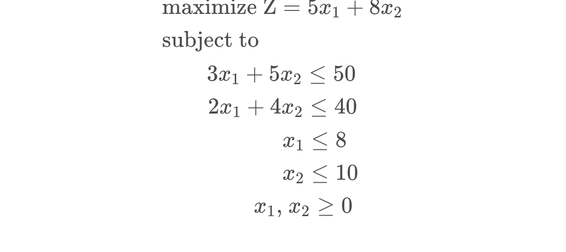 Solve The Following Linear Programming Model | Chegg.com