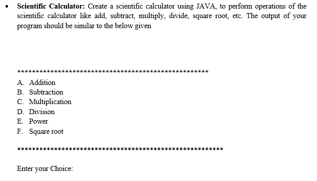 Solved Scientific Calculator: Create a scientific calculator | Chegg.com