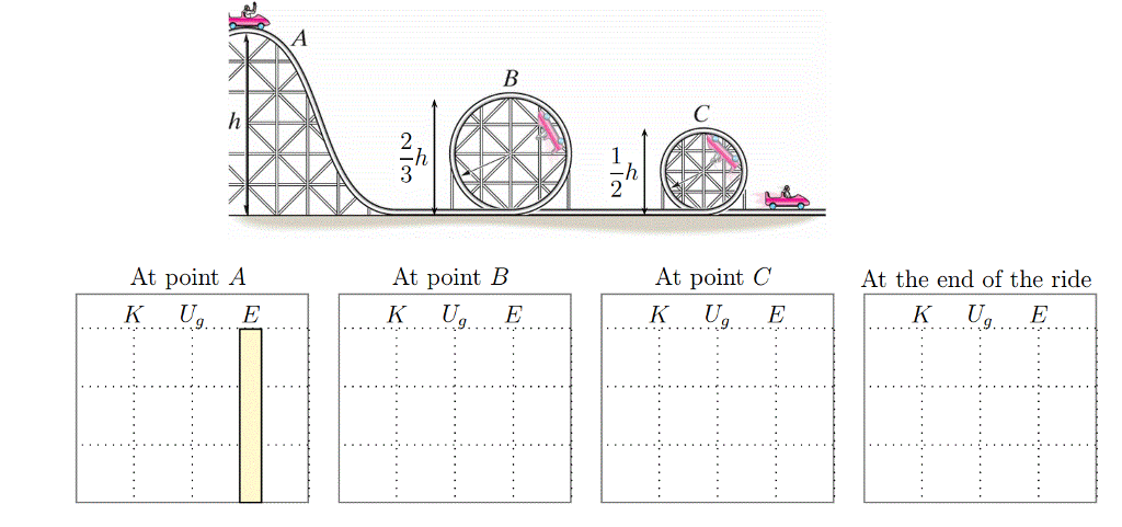 Solved A roller coaster track begins with its car at rest of