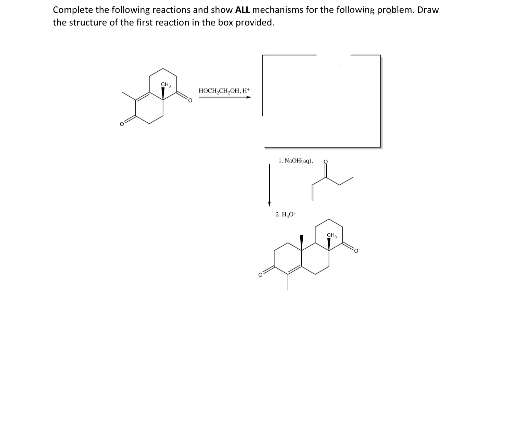 Solved Complete the following reactions and show ALL | Chegg.com