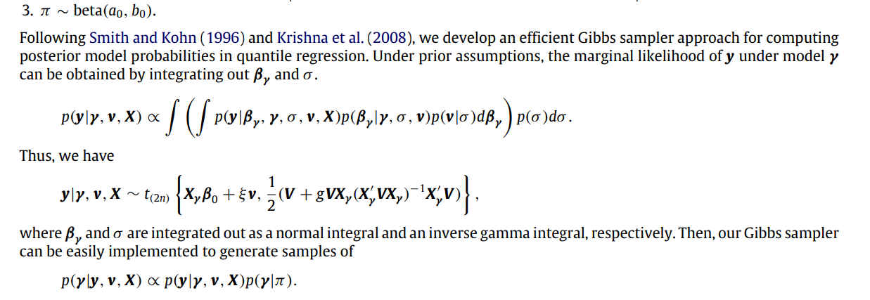 Following Smith and Kohn (1996) and Krishna et al. | Chegg.com
