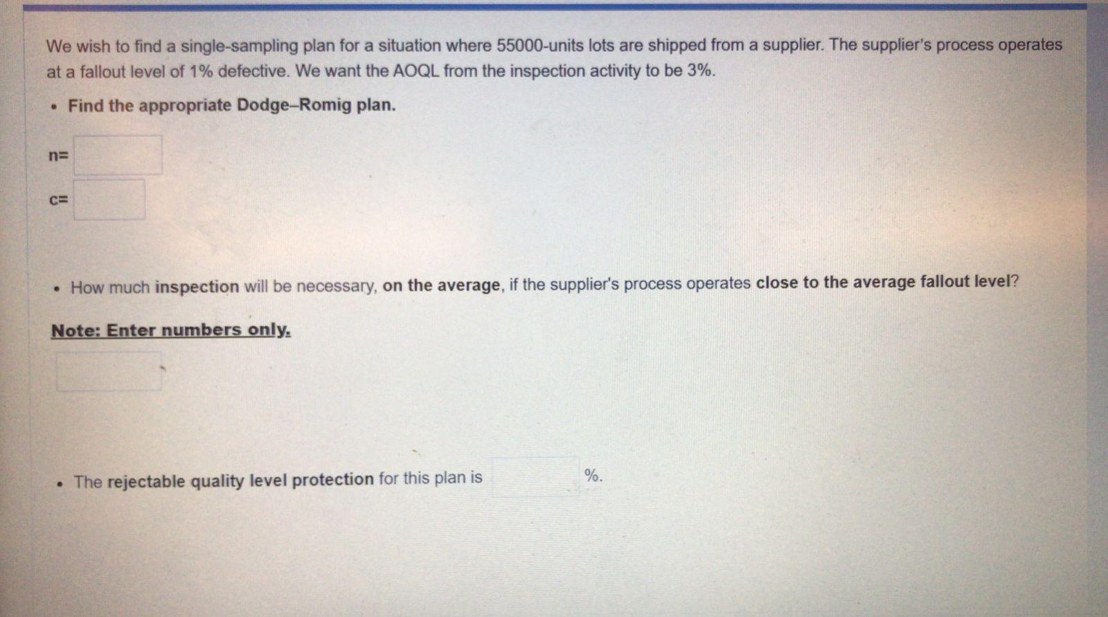 Solved We wish to find a single-sampling plan for a | Chegg.com