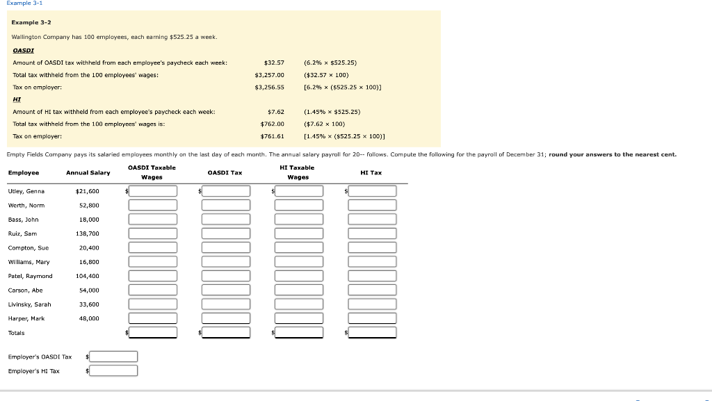 Solved Example 3-1 Example 3-2 Wallington Company has 100 | Chegg.com