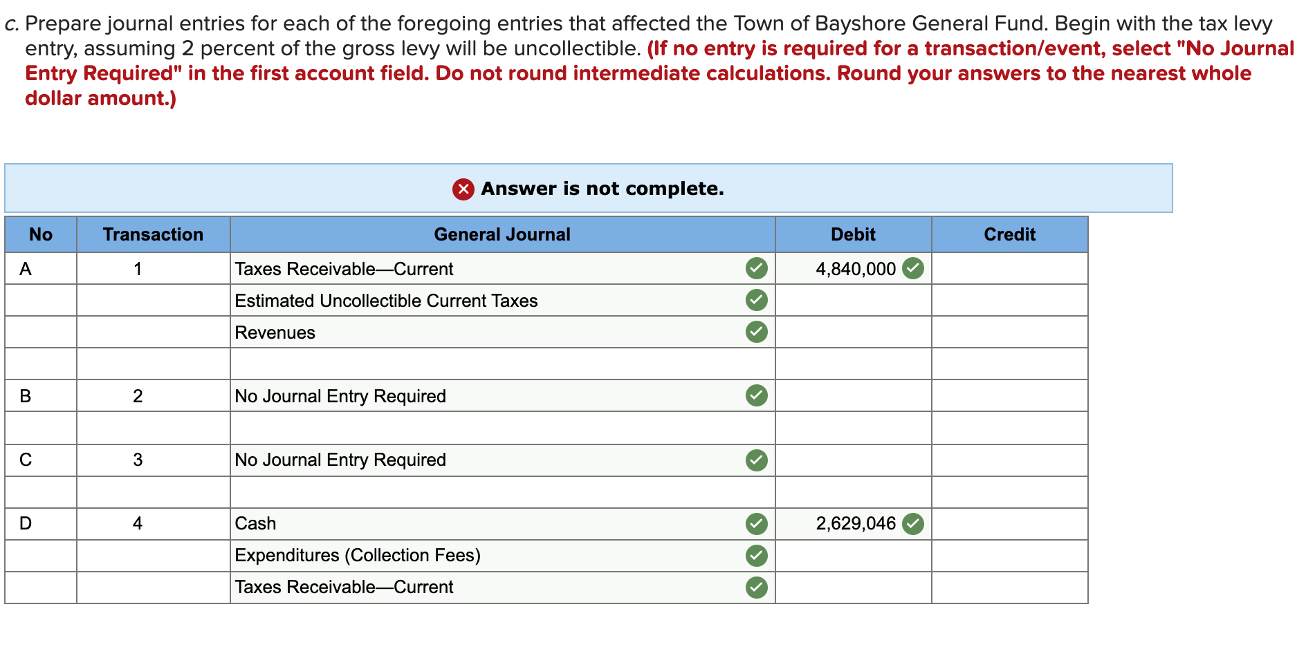 Solved A. (DONE) Prepare journal entries for each of the