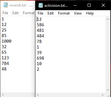 Solved Python - I need to read two text files into a single | Chegg.com