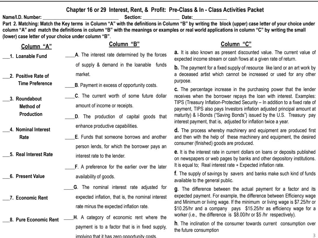 Solved] Match the Key terms in Column A with the definitions in Column