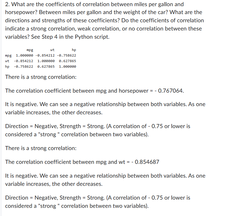 Solved Step 1: Generating cars dataset This block of Python | Chegg.com