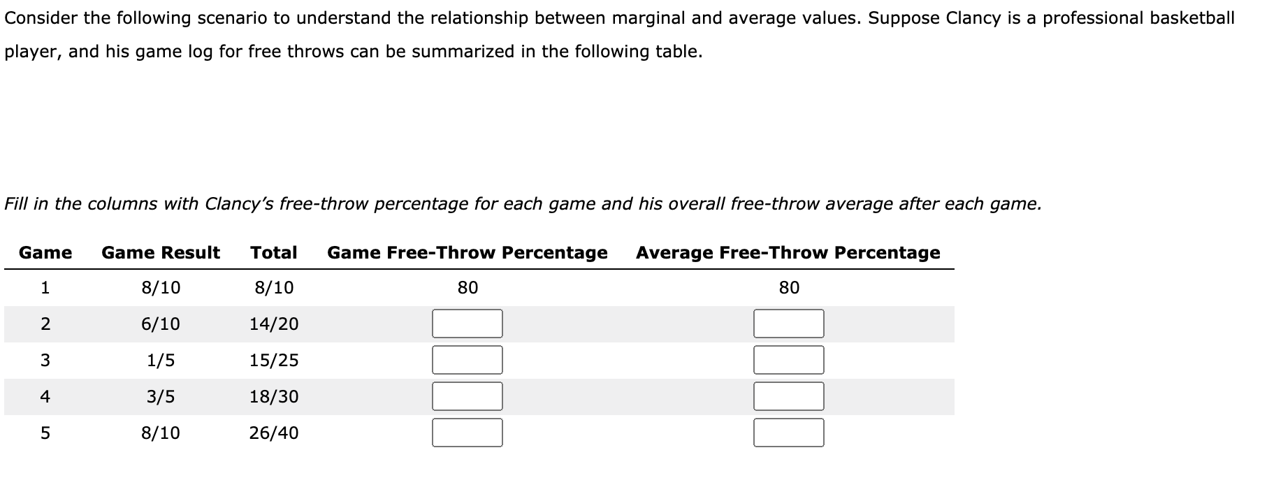 Solved You can think of the result in any one game as being