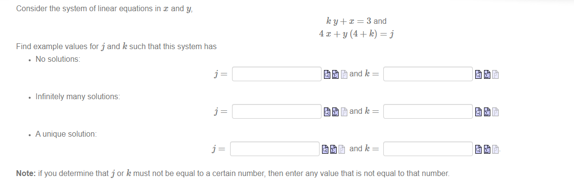 Solved Consider the system of linear equations in 3 and y, | Chegg.com