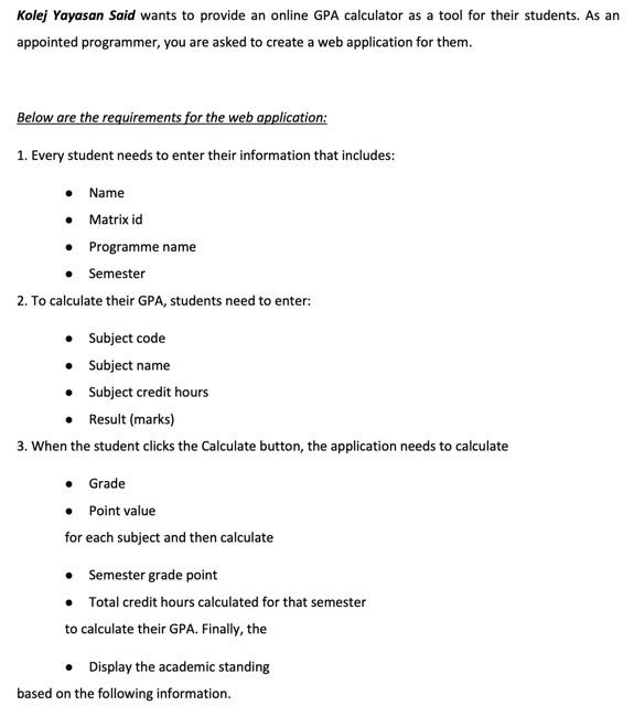 REQUIREMENTS You are required to implement these | Chegg.com