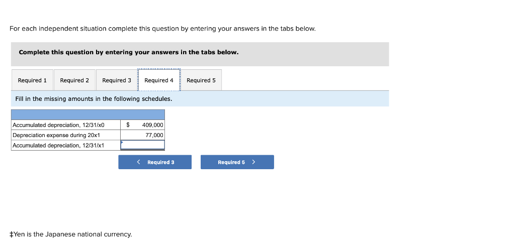 Solved For each independent situation complete this question | Chegg.com