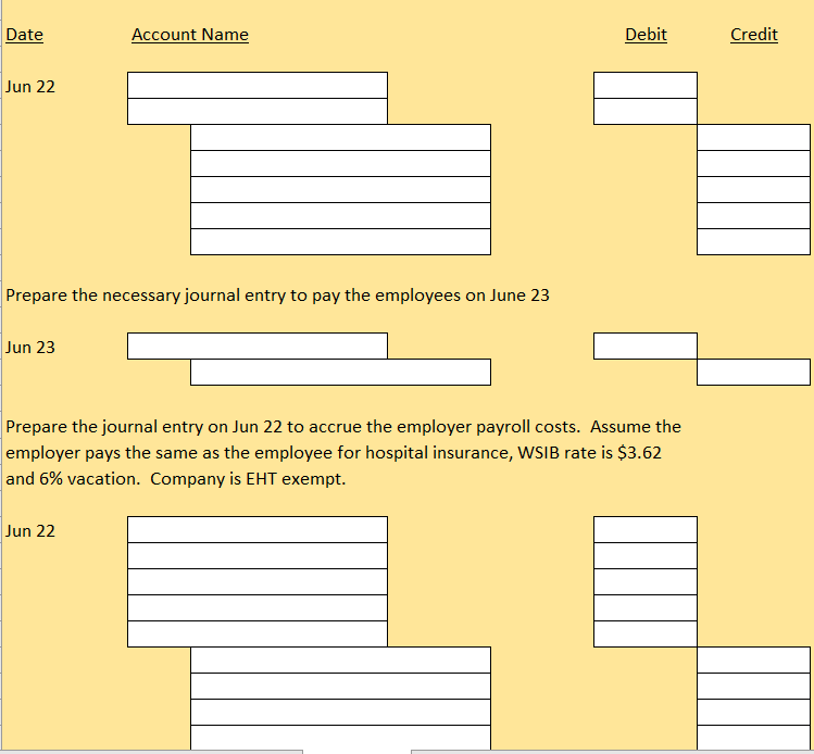Below Is The Bi weekly Payroll For All Employees At Chegg