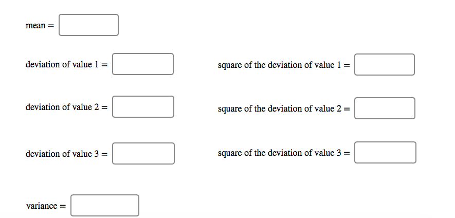 how to find sample variance of a set of numbers