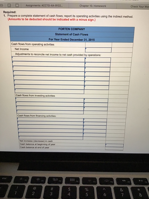 Solved forten company a merchandiser recently completed its