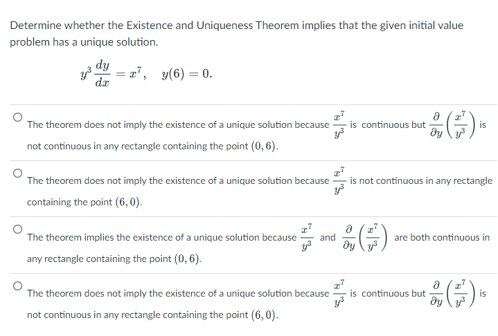 Solved Determine Whether The Existence And Uniqueness 0998