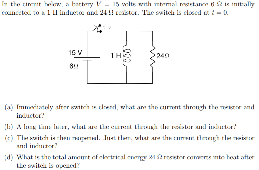 Solved In The Circuit Below A Battery V 15 Volts With Chegg Com