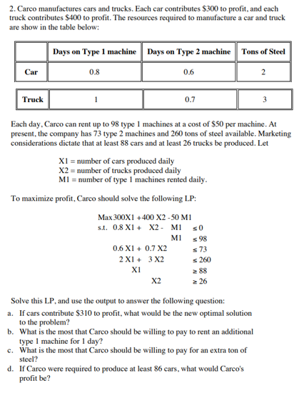 Solved LP stands for Linear Program. Use LINDO software to | Chegg.com
