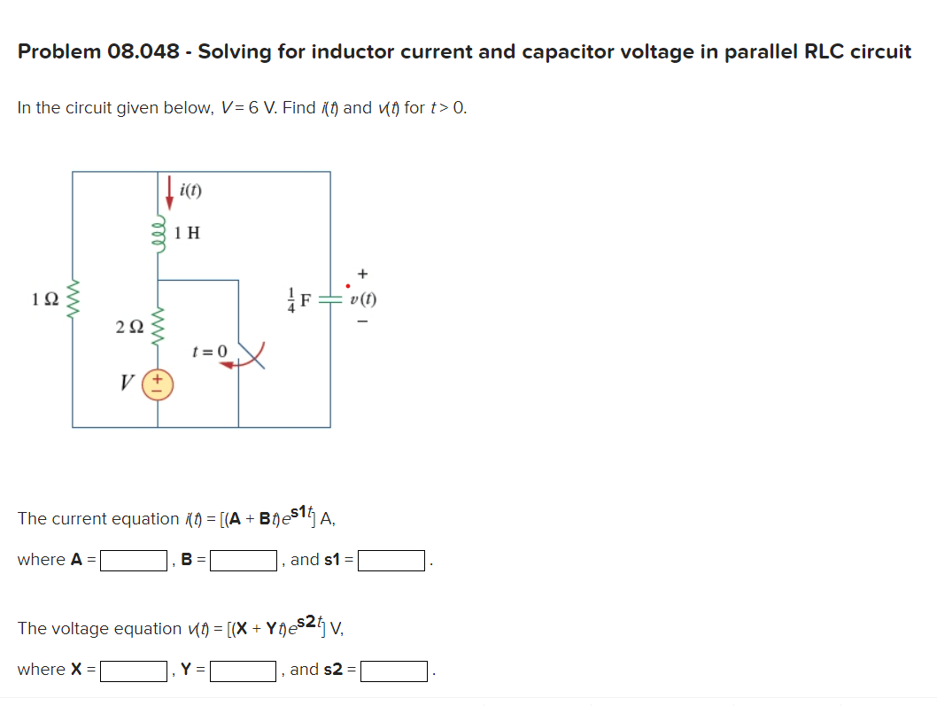 Solved Problem 08.048 - Solving For Inductor Current And | Chegg.com