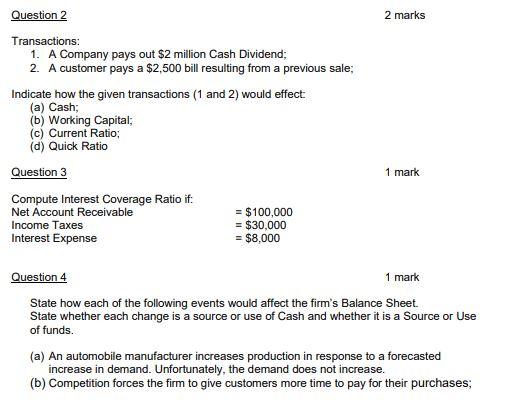 Solved Question 2 2 marks Transactions: 1. A Company pays | Chegg.com