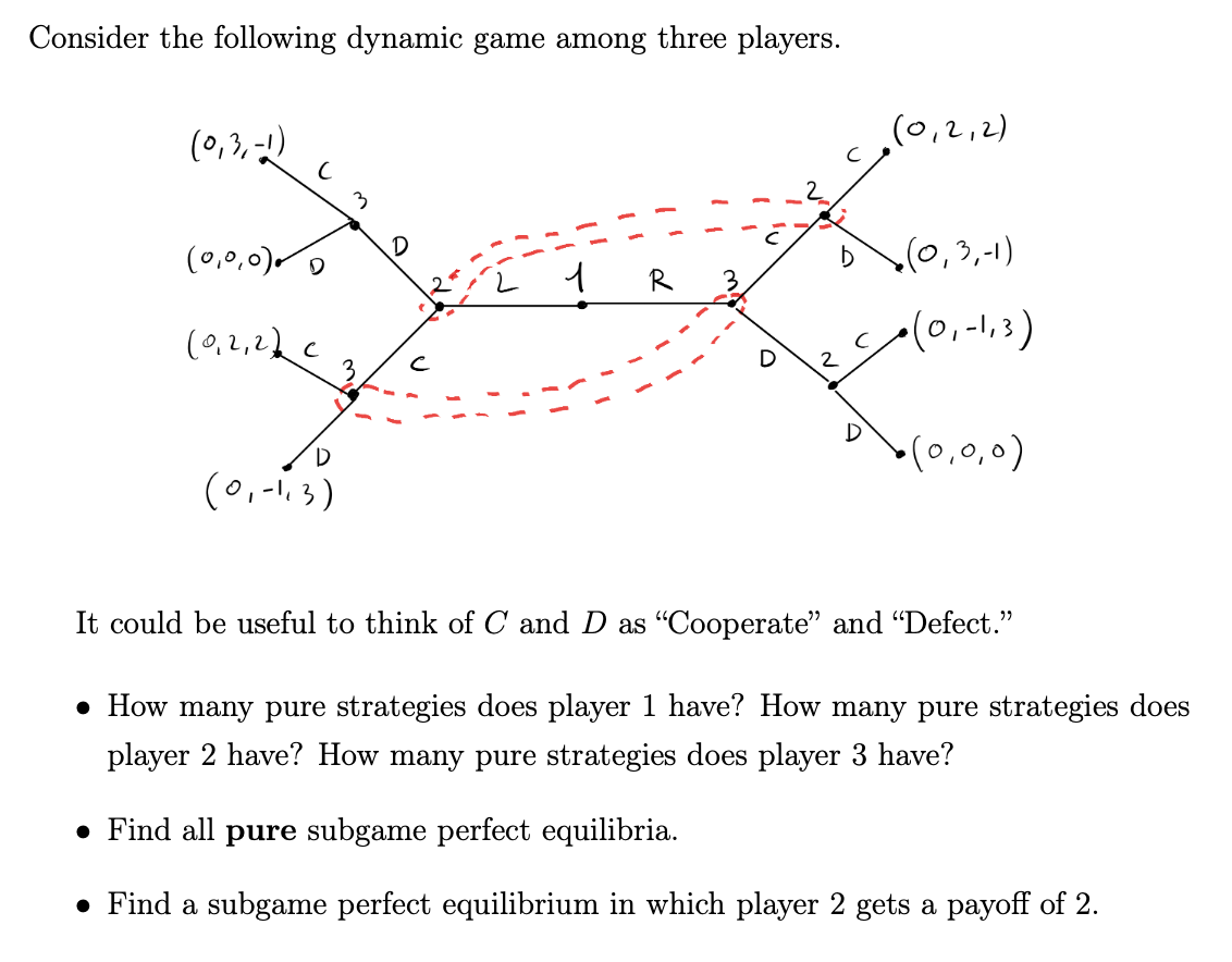 Solved Consider the following dynamic game among three | Chegg.com