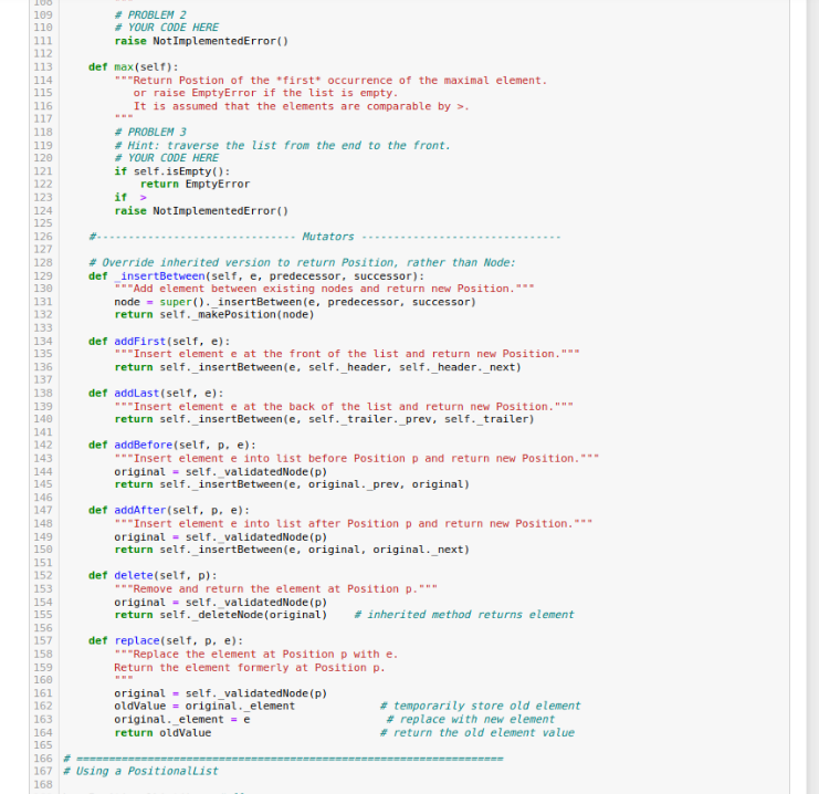 Solved M 4 5 6 7 8 9 10 11 12 13 3 class _DoublyLinkedBase: | Chegg.com