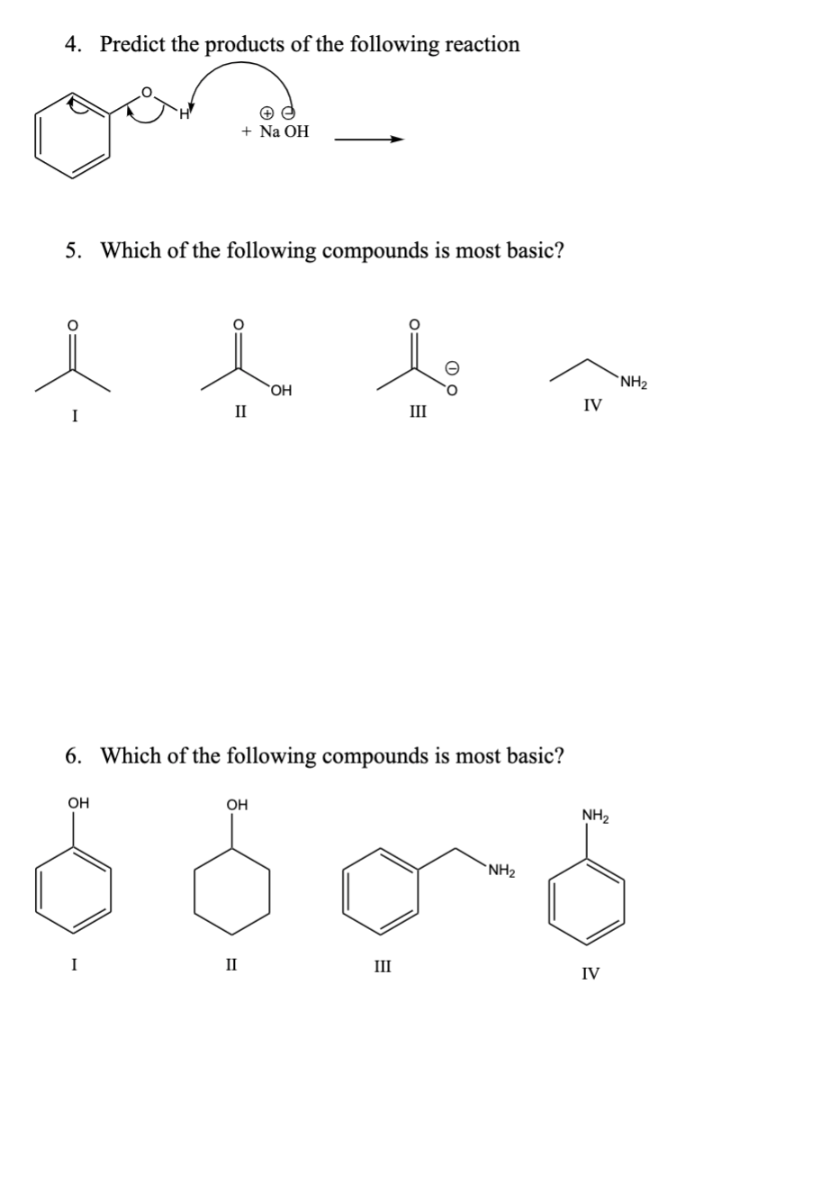 Solved 4. Predict the products of the following reaction 5. | Chegg.com