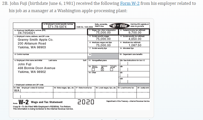 Solved John Fuji (birthdate June 6, 1981) received | Chegg.com