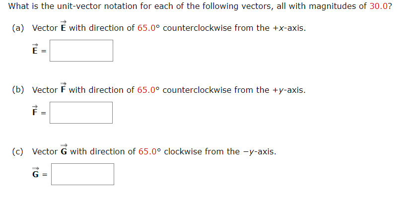 Solved What is the unit-vector notation for each of the | Chegg.com