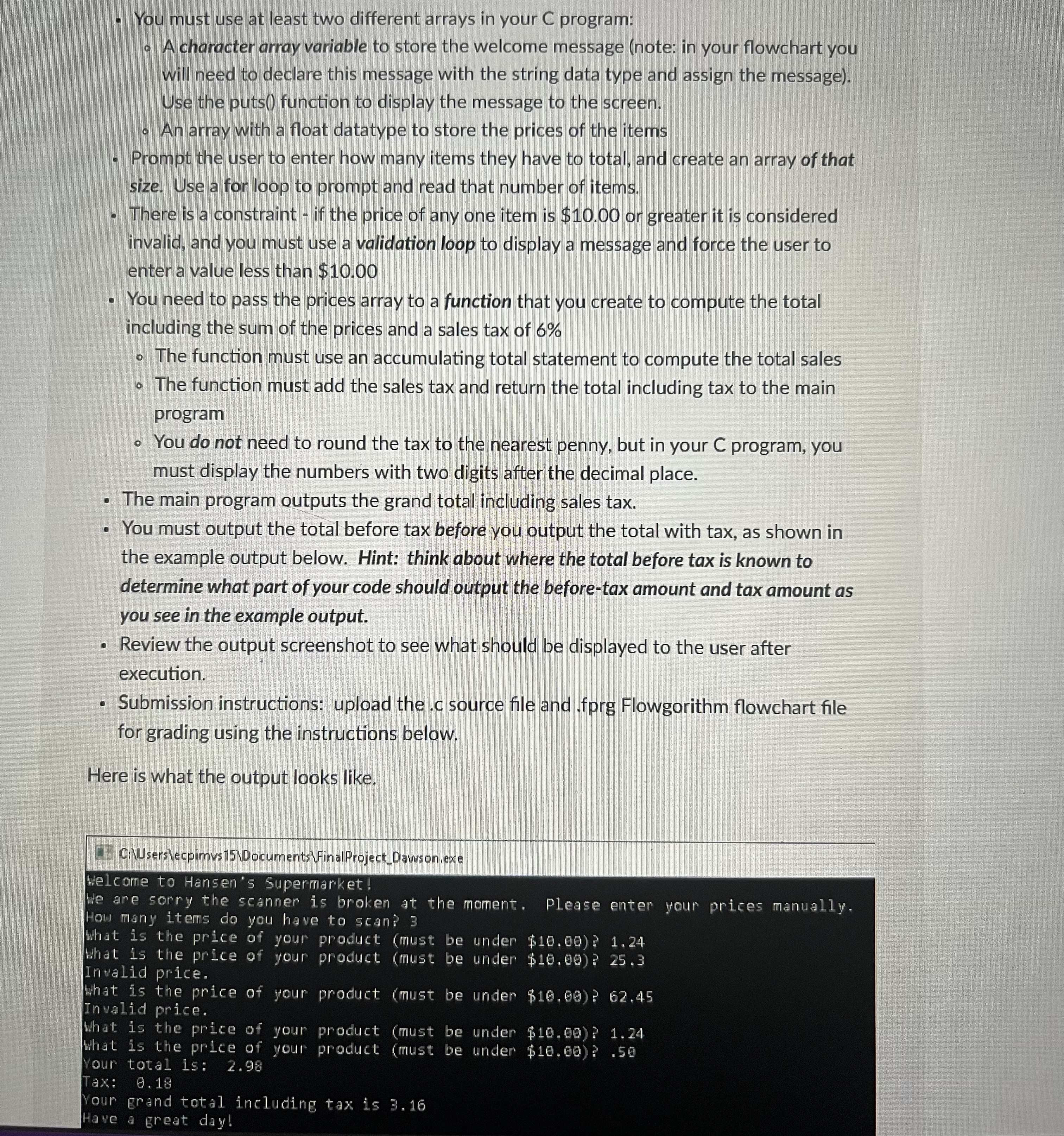 Solved Help me make a c program that has a character array | Chegg.com
