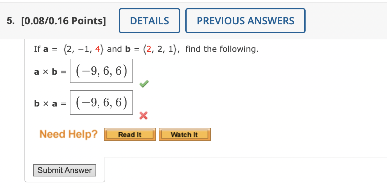 Solved If A= 2,−1,4 And B= 2,2,1 , Find The Following. | Chegg.com