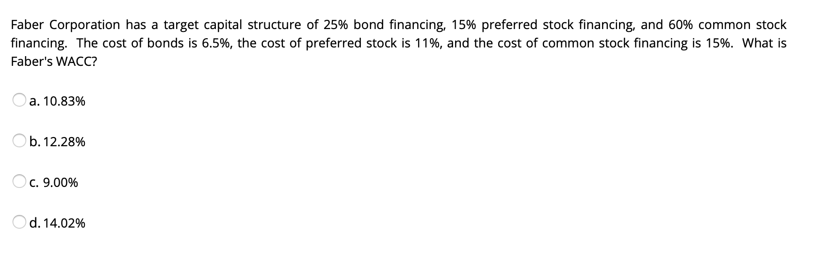 solved-faber-corporation-has-a-target-capital-structure-of-chegg