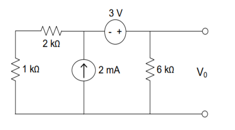 Solved (a) Use Superposition technique to determine V0 as | Chegg.com