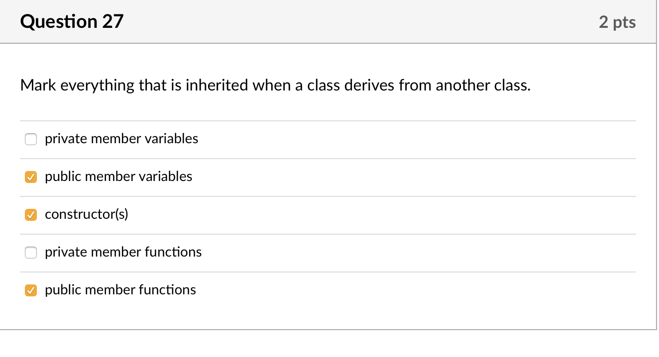 Solved Question 23 2 pts Which of the following assigns to | Chegg.com
