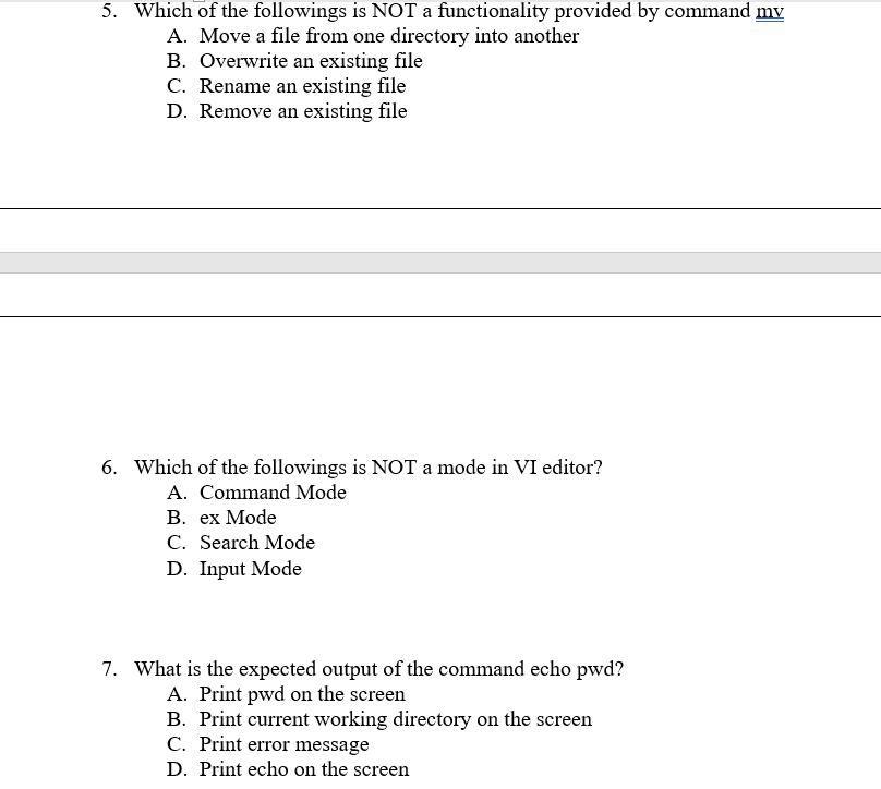 Solved 1. Which of the followings is NOT the task for | Chegg.com