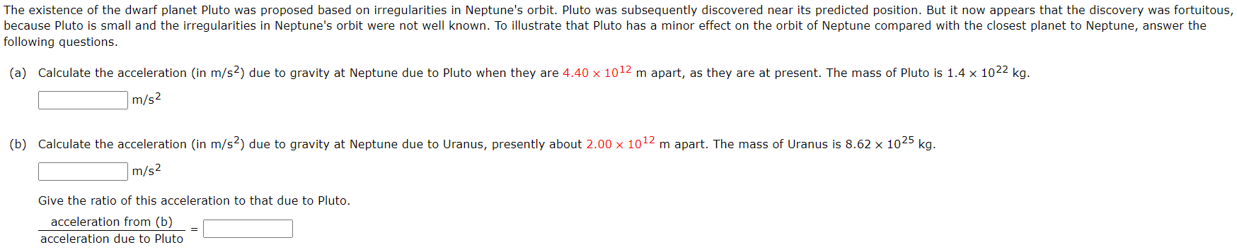 Solved The existence of the dwarf planet Pluto was proposed | Chegg.com