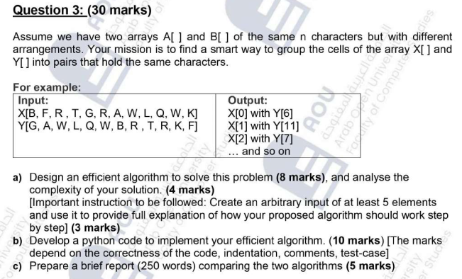 Solved Assume We Have Two Arrays \\( A[ \\) ] And \\( B[ \\) | Chegg.com