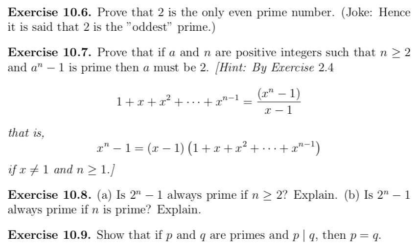 solved-exercise-10-6-prove-that-2-is-the-only-even-prime-chegg