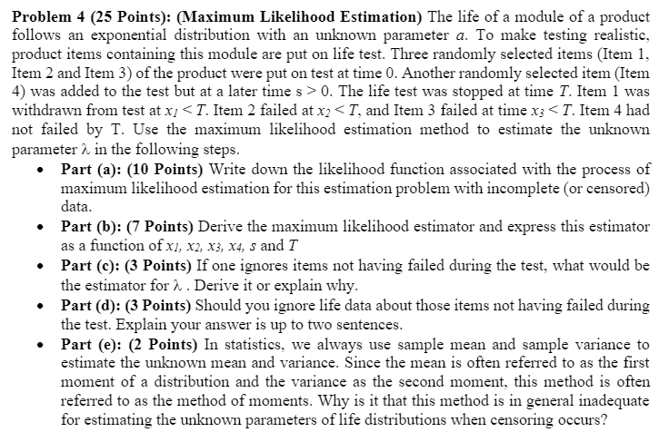 Solved Question 4 Problem 4 (25 Points): (Maximum | Chegg.com