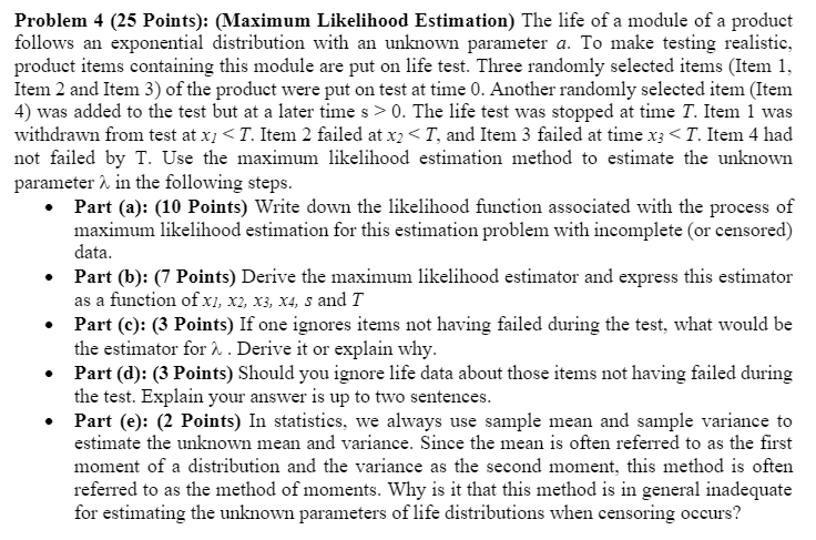 Solved Question 4 Problem 4 25 Points Maximum 6119