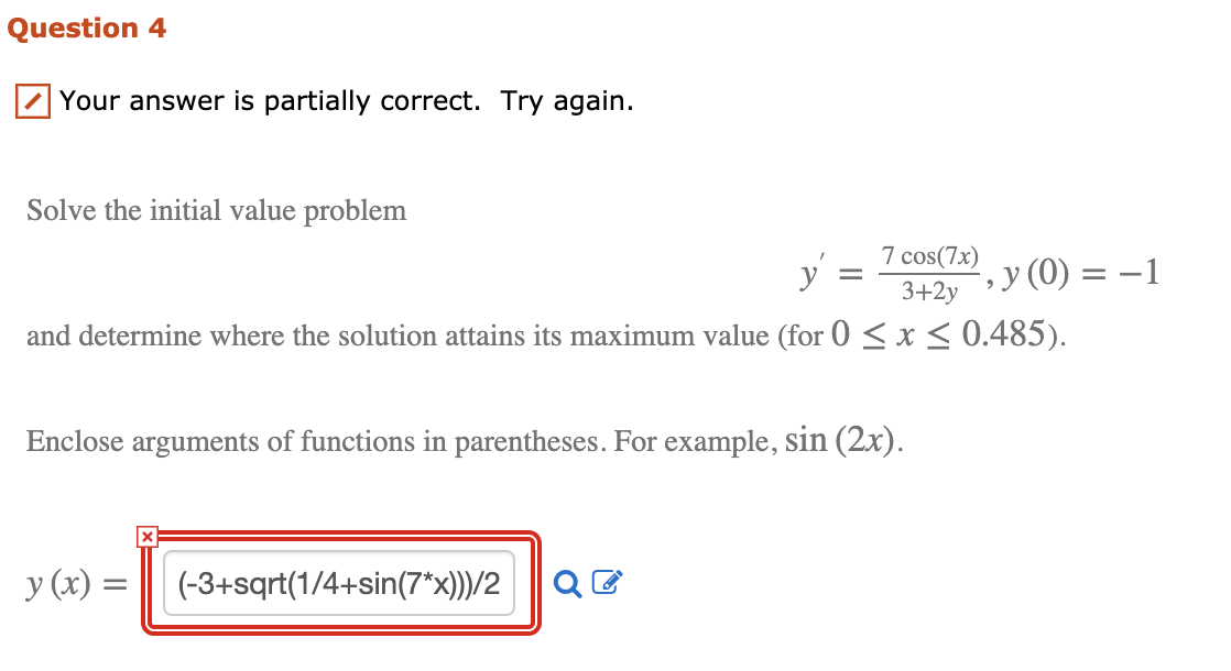 Solved Question 4 Your answer is partially correct. Try | Chegg.com