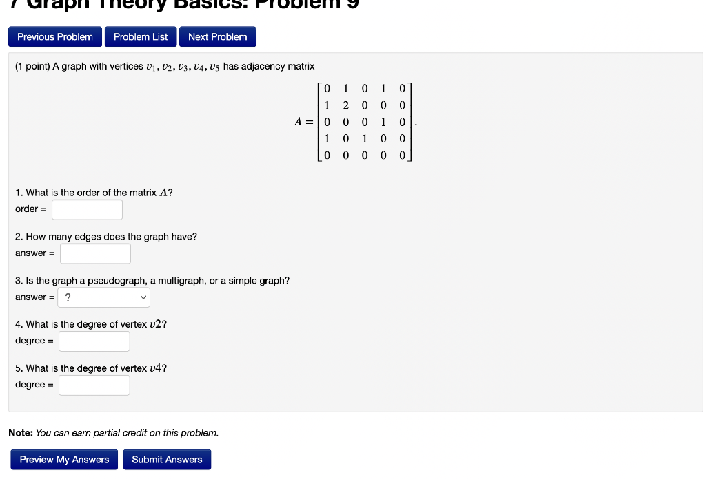 Solved Previous Problem Problem List Next Problem (1 Point) | Chegg.com